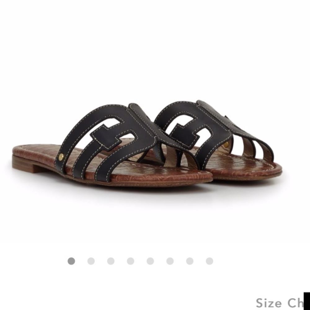 Sam Edelman Bay Slide Sandal in Black Leather